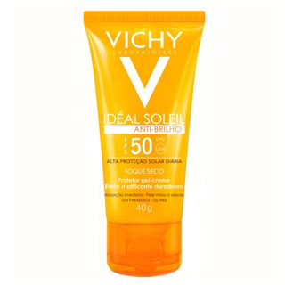 Protetor Solar Facial Vichy - Idéal Soleil Toque Seco FPS 50 - 40g Menor preço em Protetor Solar Facial Vichy - Idéal Soleil Toque Seco FPS 50 - 40g