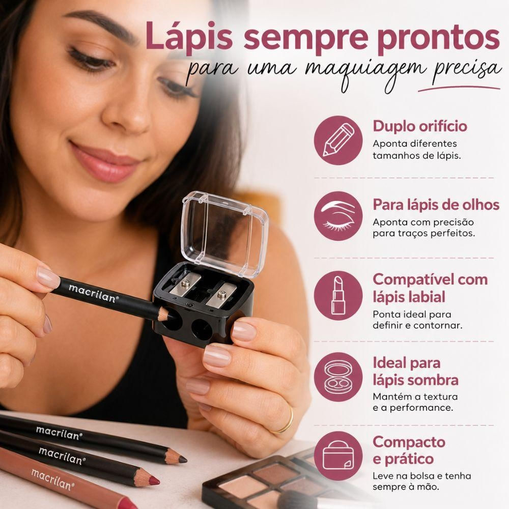 Apontador para Lápis de Maquiagem Macrilan Ap-01 – miniatura 2