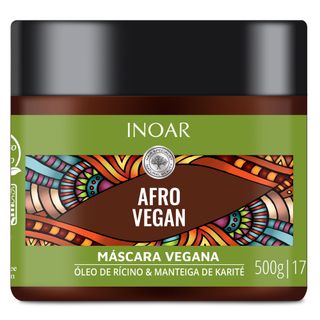 Inoar Afro Vegan Máscara de Tratamento - 500g Menor preço em Inoar Afro Vegan Máscara de Tratamento - 500g