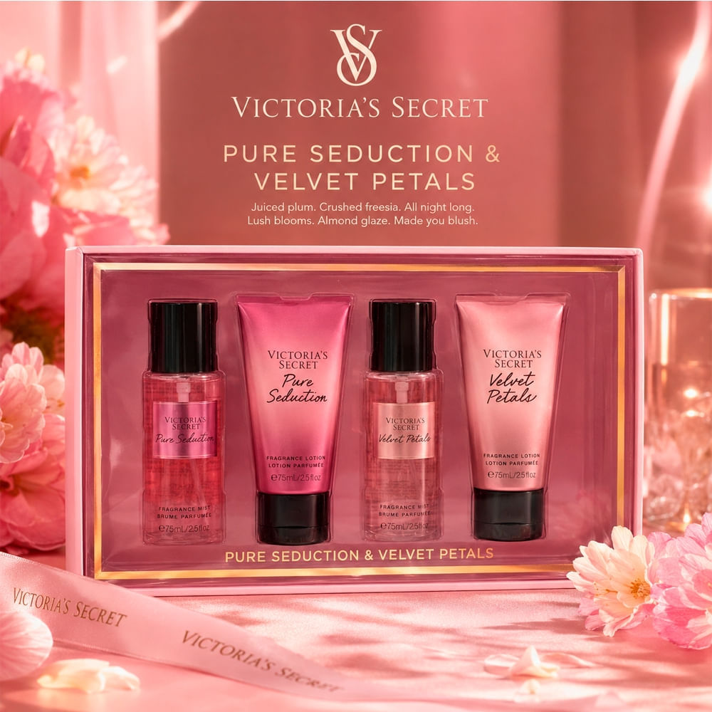 Victoria's Secret Pure Seduction 3点セット Kit Victoria's Secret Pure Seduction + Velvet Petals 4x75ml
