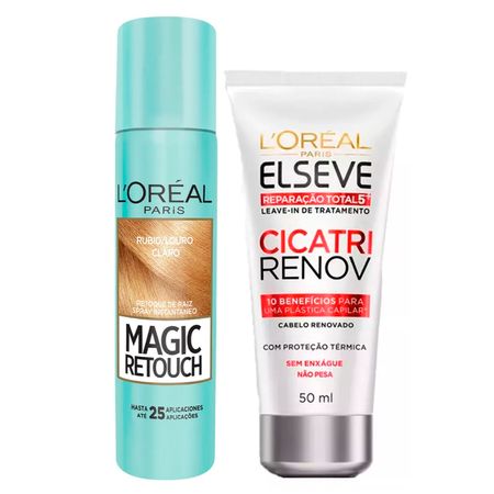 L'Oréal-Paris-Magic-Retouch-+-Cicatri-Renov-Kit---Leave-In-+-Corretivo-Capilar-Louro-Claro-Kit--1