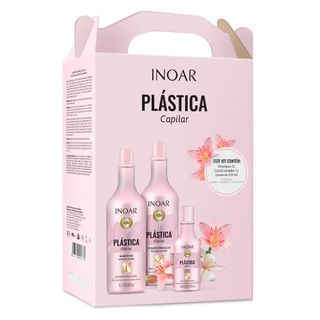 Inoar Plástica Capilar Kit - Shampoo + Tratamento + Leave-In Menor preço em Inoar Plástica Capilar Kit - Shampoo + Tratamento + Leave-In