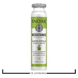 Inoar Résistance Fibra de Bambu - Super Ampola - 12x 45ml Menor preço em Inoar Résistance Fibra de Bambu - Super Ampola - 12x 45ml
