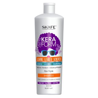 Skafe Keraform Livre, Leve e Solto - Shampoo - 500ml Menor preço em Skafe Keraform Livre, Leve e Solto - Shampoo - 500ml