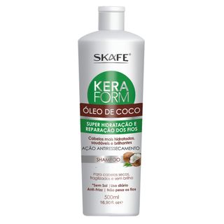 Skafe Keraform Óleo de Coco - Shampoo - 500ml Menor preço em Skafe Keraform Óleo de Coco - Shampoo - 500ml