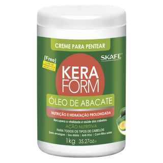 Skafe Keraform Óleo de Abacate - Creme de Pentear - 1kg Menor preço em Skafe Keraform Óleo de Abacate - Creme de Pentear - 1kg
