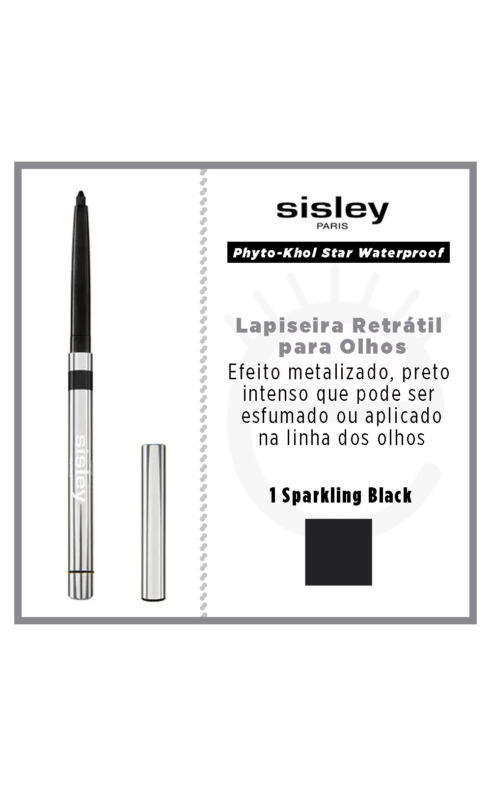 Foto 4 - Lapiseira Retrátil para Olhos Phyto-Khol Star Waterproof Sisley - 1 Sparkling Black
