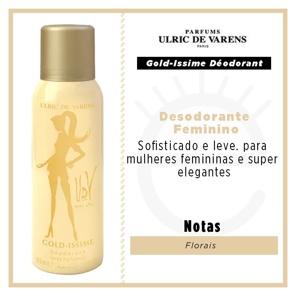 Gold Issime Deodorant Ulric De Varens Deodorant Spray Parfumant