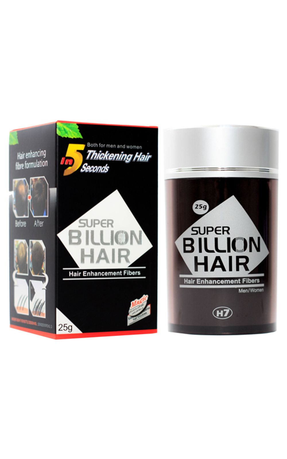 Foto 4 - Super Billion Hair - Disfarce para Calvície 25g - Cinza