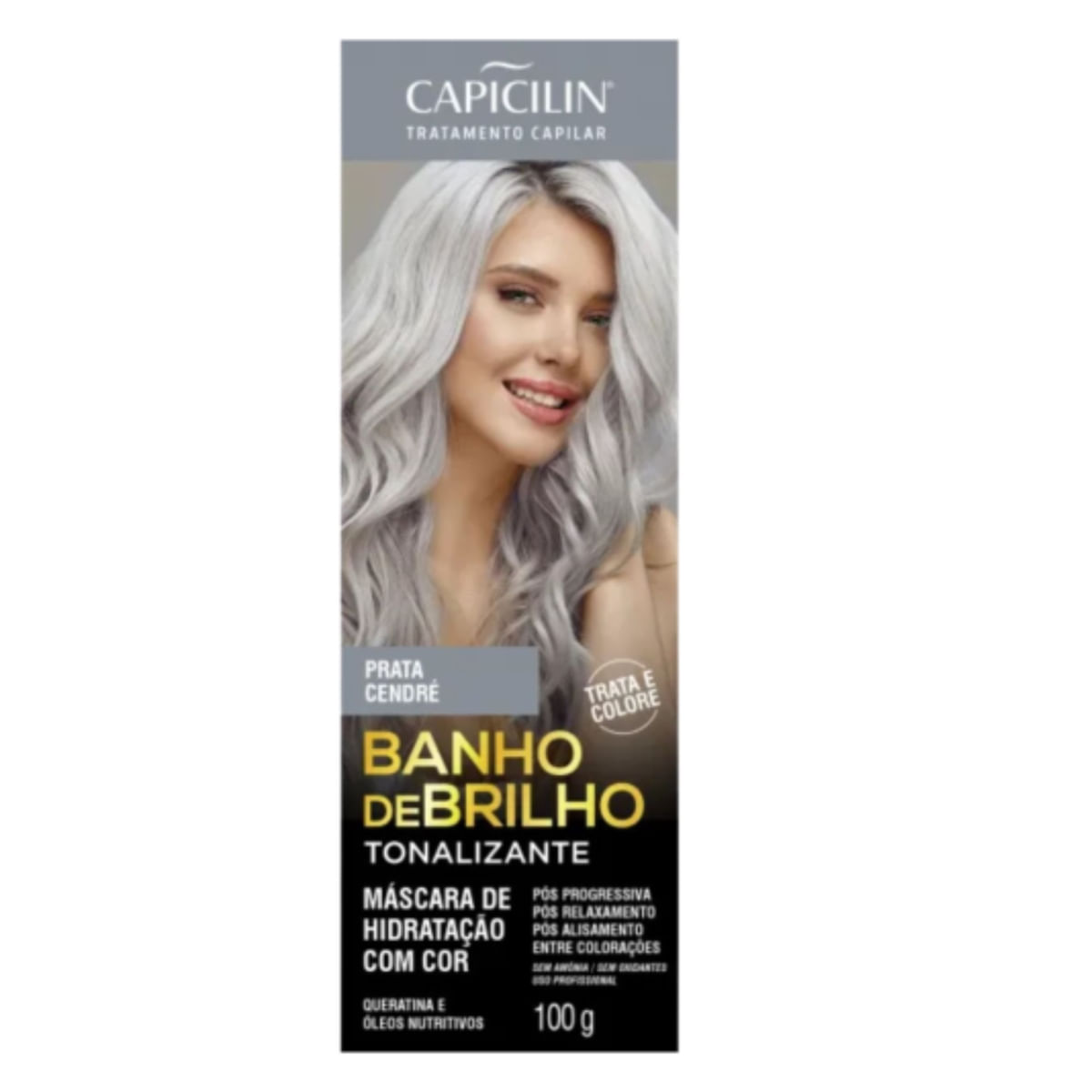 Banho Brilho Capicilin Prata Cendré 100g