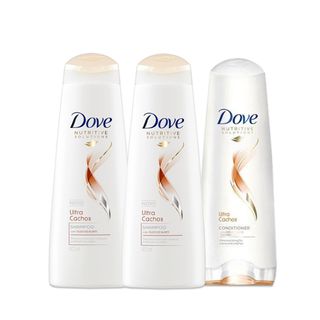 Kit Shampoo 2 Unidades + Condicionador Dove Ultra Cachos 400ml Menor preço em Kit Shampoo 2 Unidades + Condicionador Dove Ultra Cachos 400ml