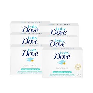 Kit Sabonete Dove Baby Hidratação Sensivel 75g 6 Unidades Menor preço em Kit Sabonete Dove Baby Hidratação Sensivel 75g 6 Unidades