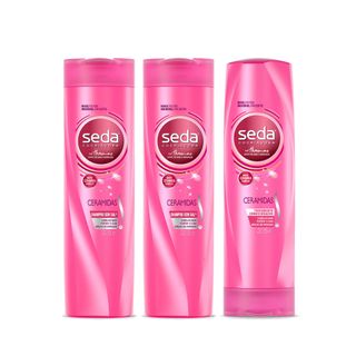 Kit Shampoo 2 Unidades + Condicionador Seda Ceramidas 325ml Menor preço em Kit Shampoo 2 Unidades + Condicionador Seda Ceramidas 325ml