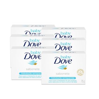 Kit Sabonete Dove Baby Hidratação Enriquecida 75g 6 Unidades Menor preço em Kit Sabonete Dove Baby Hidratação Enriquecida 75g 6 Unidades