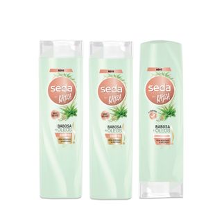 Kit Shampoo 2 Unidades + Condicionador Seda Babosa 325ml Menor preço em Kit Shampoo 2 Unidades + Condicionador Seda Babosa 325ml