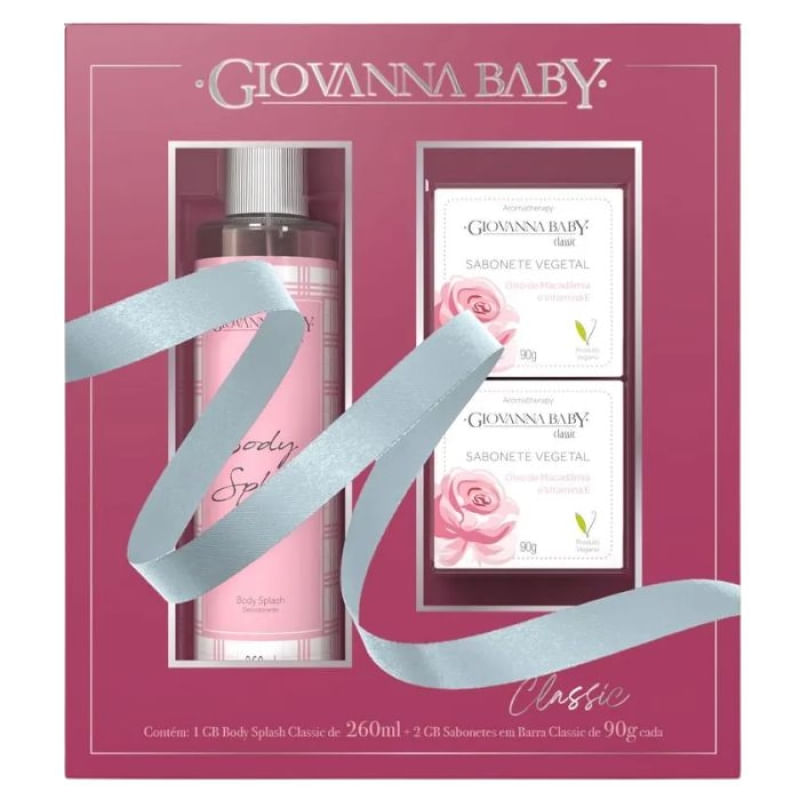Kit Giovanna Baby Body Splash e Sabonete Vegetal Classic L