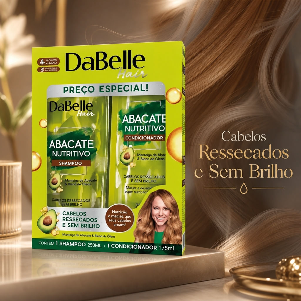 Kit DaBelle Hair Intense Abacate Nutritivo Shampoo 250ml+