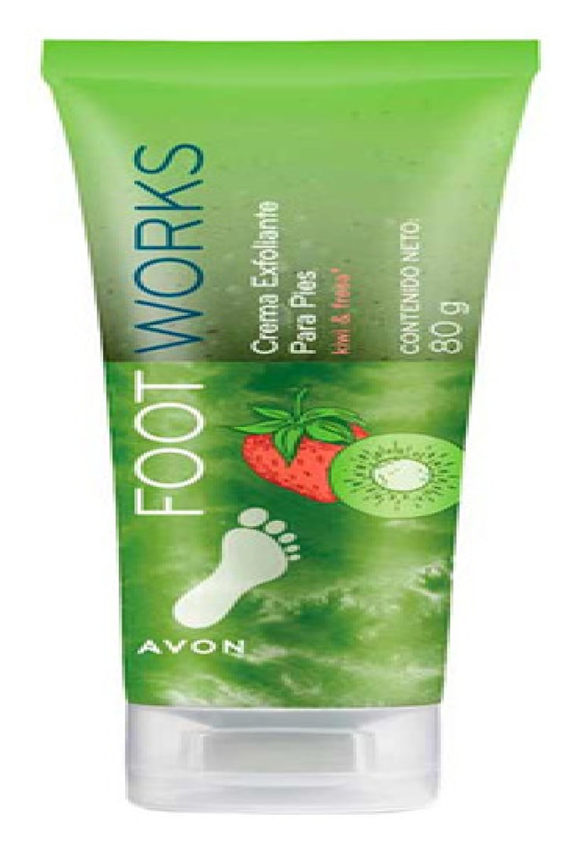 Avon Footworks Kiwi E Morango Creme Esfoliante Para Pés 80g