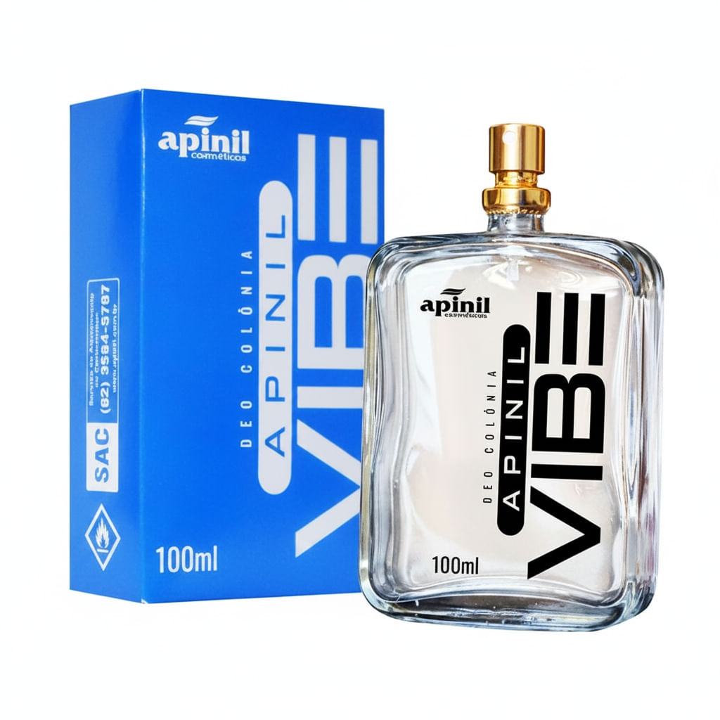 DEO COLÔNIA MASCULINA VIBE 100ML APINIL COSMETICOS