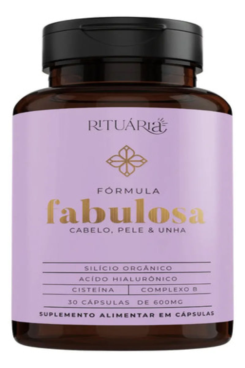 Suplemento Fabulosa Cabelos E Unhas - Rituária - 30cp 600mg Sem Sabor