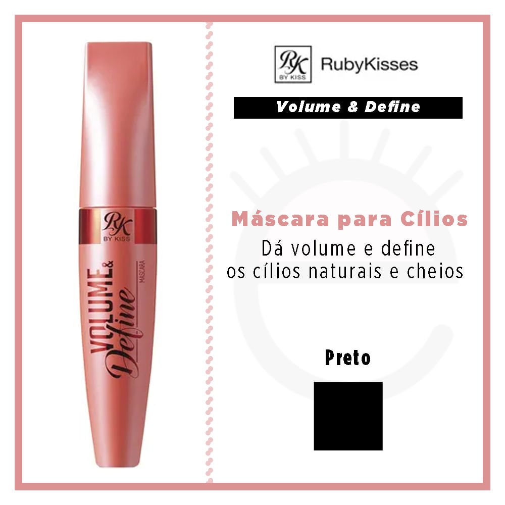 RK By Kiss Volume & Define First Kiss - Máscara para Cílios