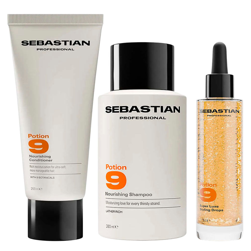 Kit Sebastian Potion 9 - Shampoo + Condicionador + Sérum Drops — Kit
