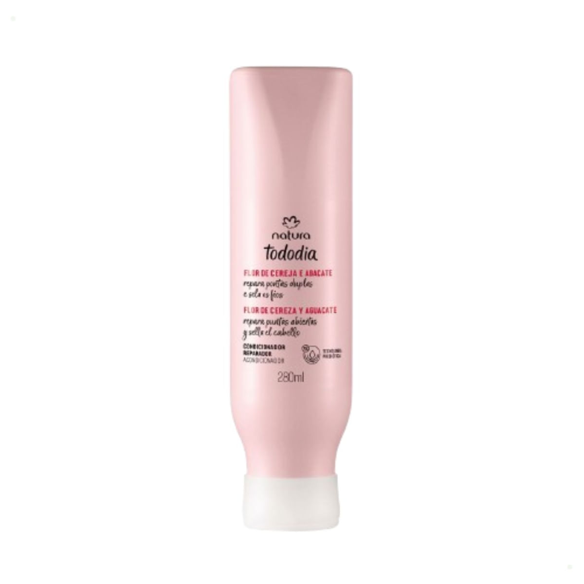 Condicionador Reparador Tododia Flor de Cereja e Abacate Menos Pontas Duplas Natura 280ml REF 154876