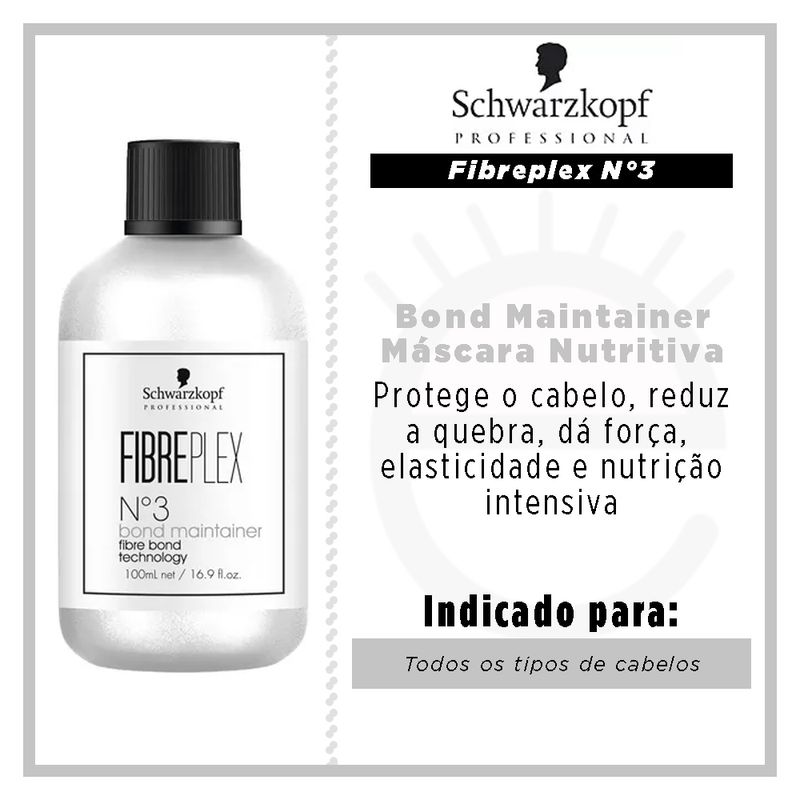 Máscara Nutritiva Schwarzkopf Fibreplex N°3 Bond - Época Cosméticos
