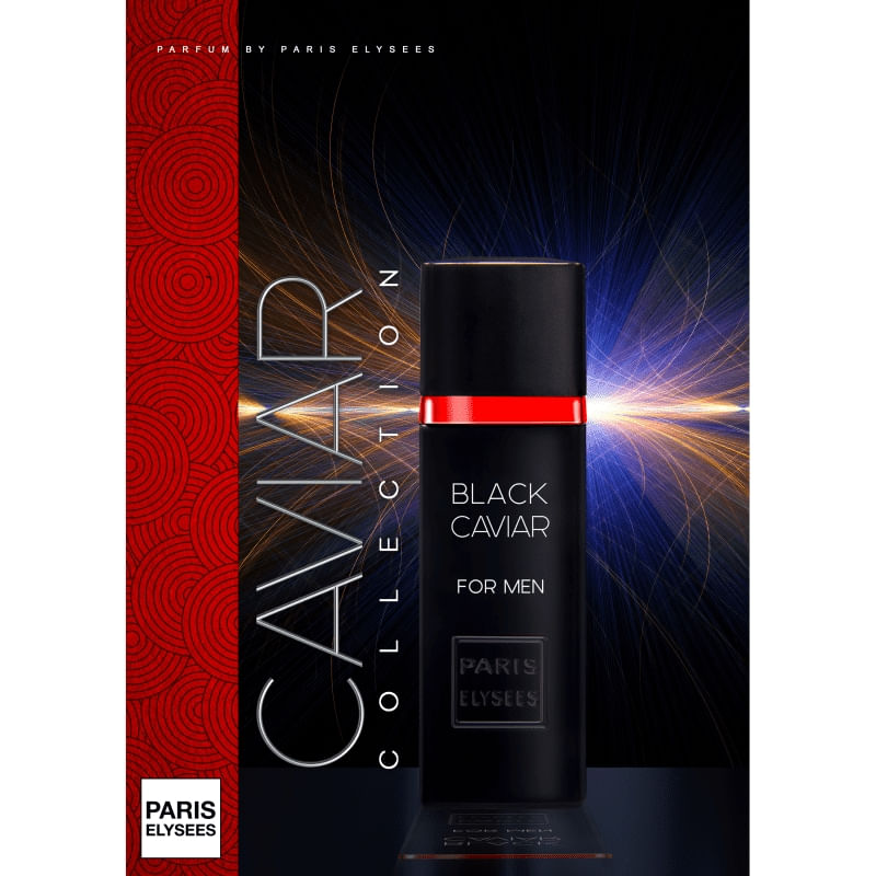 Paris Elysees Black Caviar Masculino Eau De Toilette 100ml
