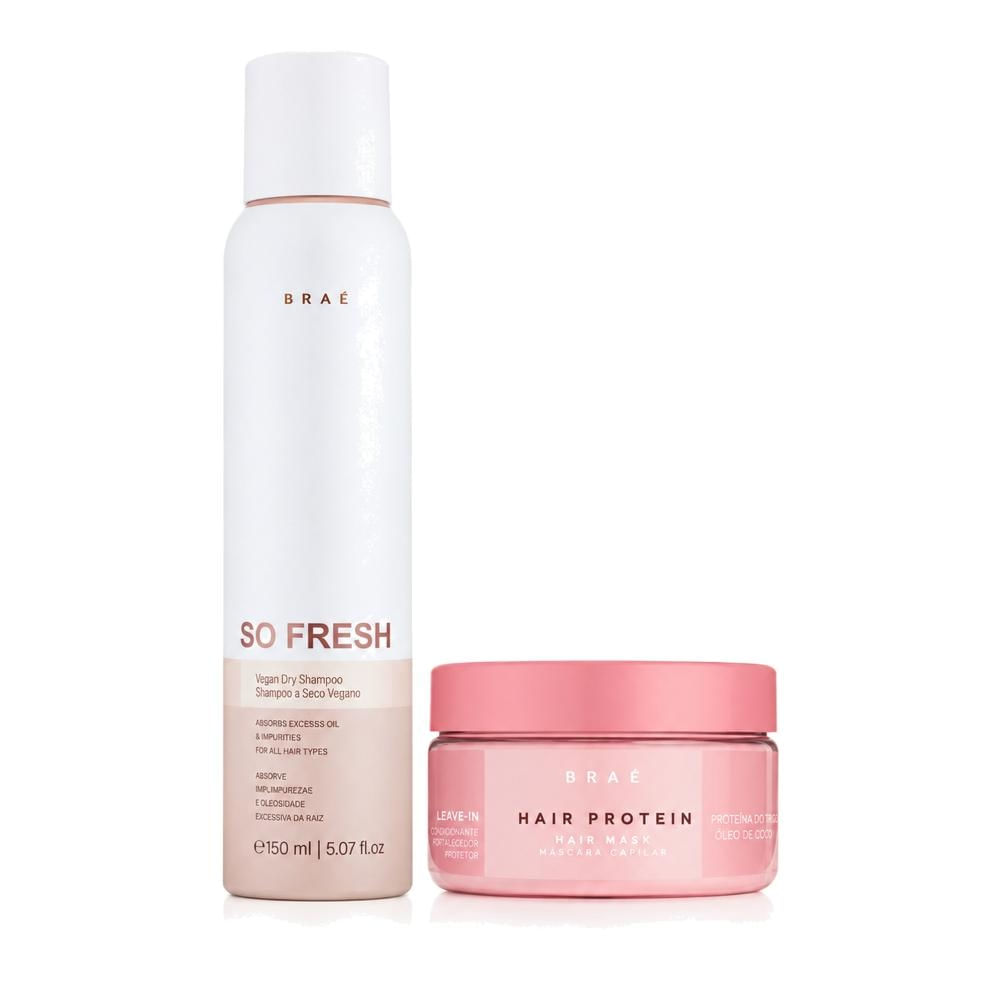 Kit Braé So fresh Shampoo a Seco e Hair Protein Proteína Concentrada (2 produtos)