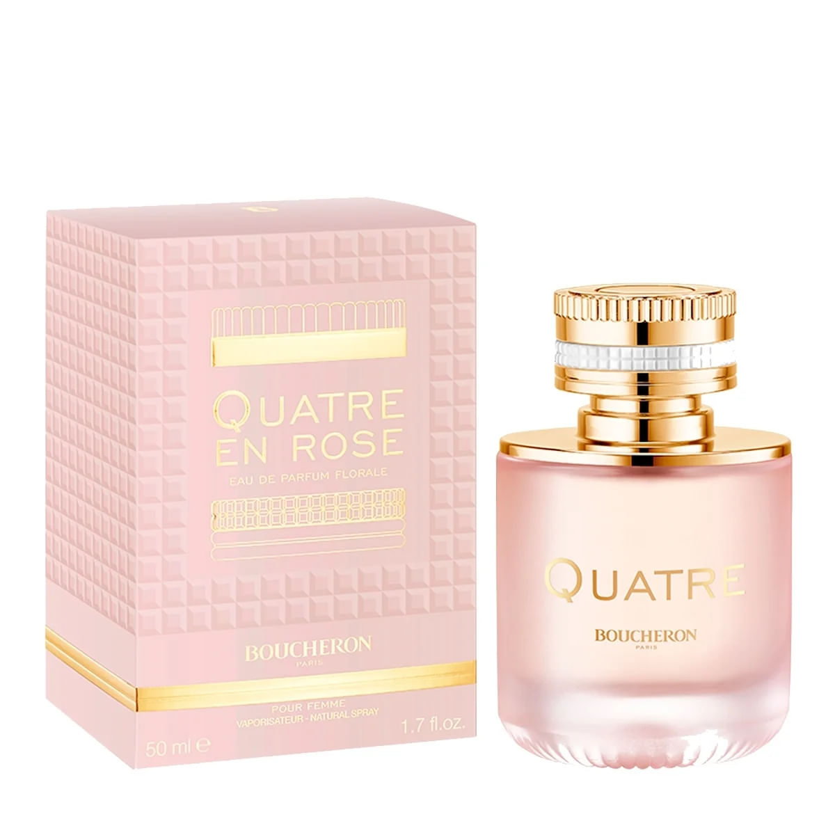 Boucheron Quatre En Rose Feminino Eau De Parfum Florale 50ml