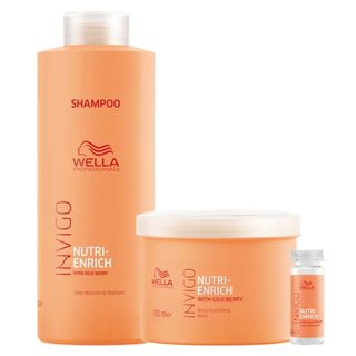 Wella Professionals Invigo Nutri-Enrich Kit - Shampoo + Máscara + Sérum Reparador Menor preço em Wella Professionals Invigo Nutri-Enrich Kit - Shampoo + Máscara + Sérum Reparador