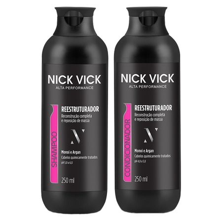 Kit Shampoo + Condicionador Nick & Vick Pro-Hair Reestruturador - nenhuma