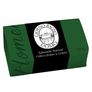 Sabonete em Barra Giorno Uomo - Verde - 180g Menor preço em Sabonete em Barra Giorno Uomo - Verde - 180g