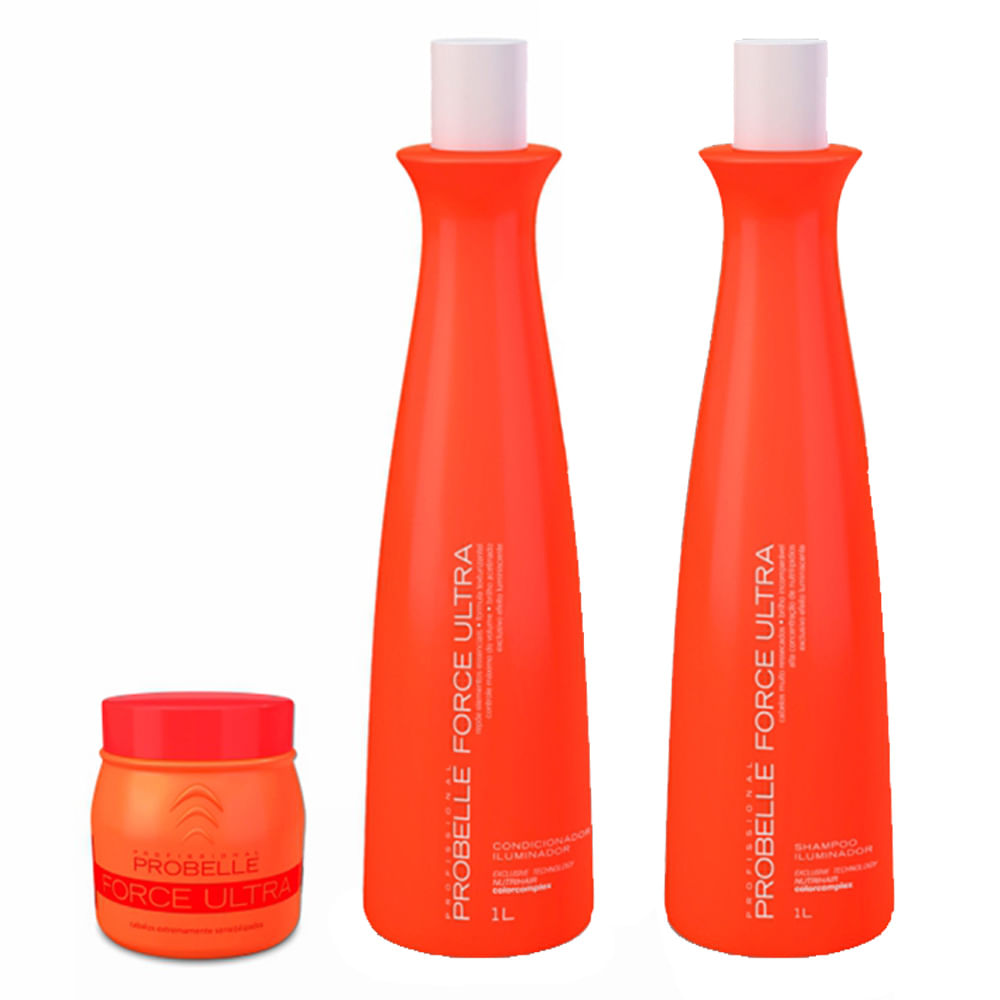 Kit Probelle Force Ultra - Shampoo + Condicionador + Máscara - Época ...