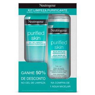 Kit Neutrogena Purified Skin - Água Micelar + Gel de Limpeza Menor preço em Kit Neutrogena Purified Skin - Água Micelar + Gel de Limpeza