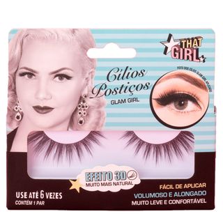 Cílios Postiços Glam Girl 3D That Girl - 1 Par Menor preço em Cílios Postiços Glam Girl 3D That Girl - 1 Par