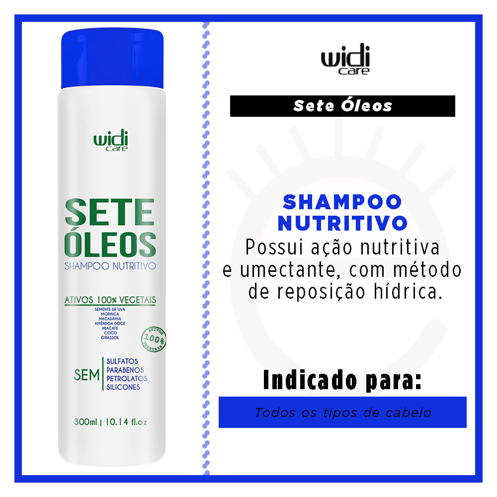 Widi Care Sete Óleos - Shampoo Nutritivo