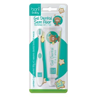 Boni Natural Baby Kit - Escova + Gel Dental Menor preço em Boni Natural Baby Kit - Escova + Gel Dental