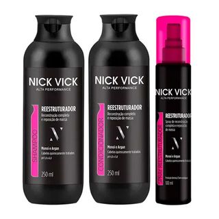 Kit Shampoo + Condicionador + Spray Nick & Vick Pro-Hair Reestruturador Menor preço em Kit Shampoo + Condicionador + Spray Nick & Vick Pro-Hair Reestruturador