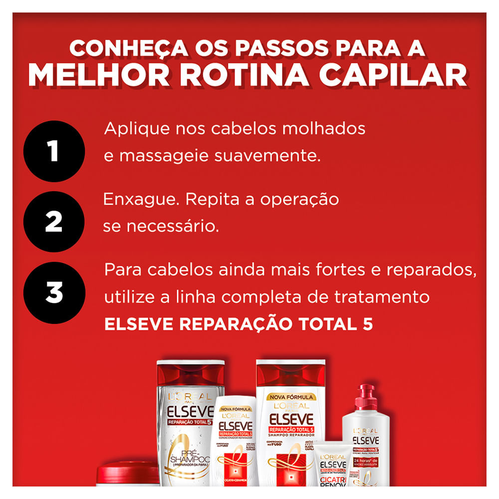 Kit Elseve Reparação Total 5+ L’Oréal Paris - Shampoo + Condicionador + Cicatri Renov