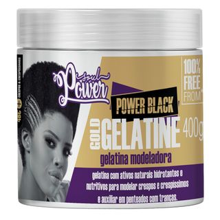 Gelatina Modeladora Soul Power - Power Black Gold Gelatine - 400g Menor preço em Gelatina Modeladora Soul Power - Power Black Gold Gelatine - 400g