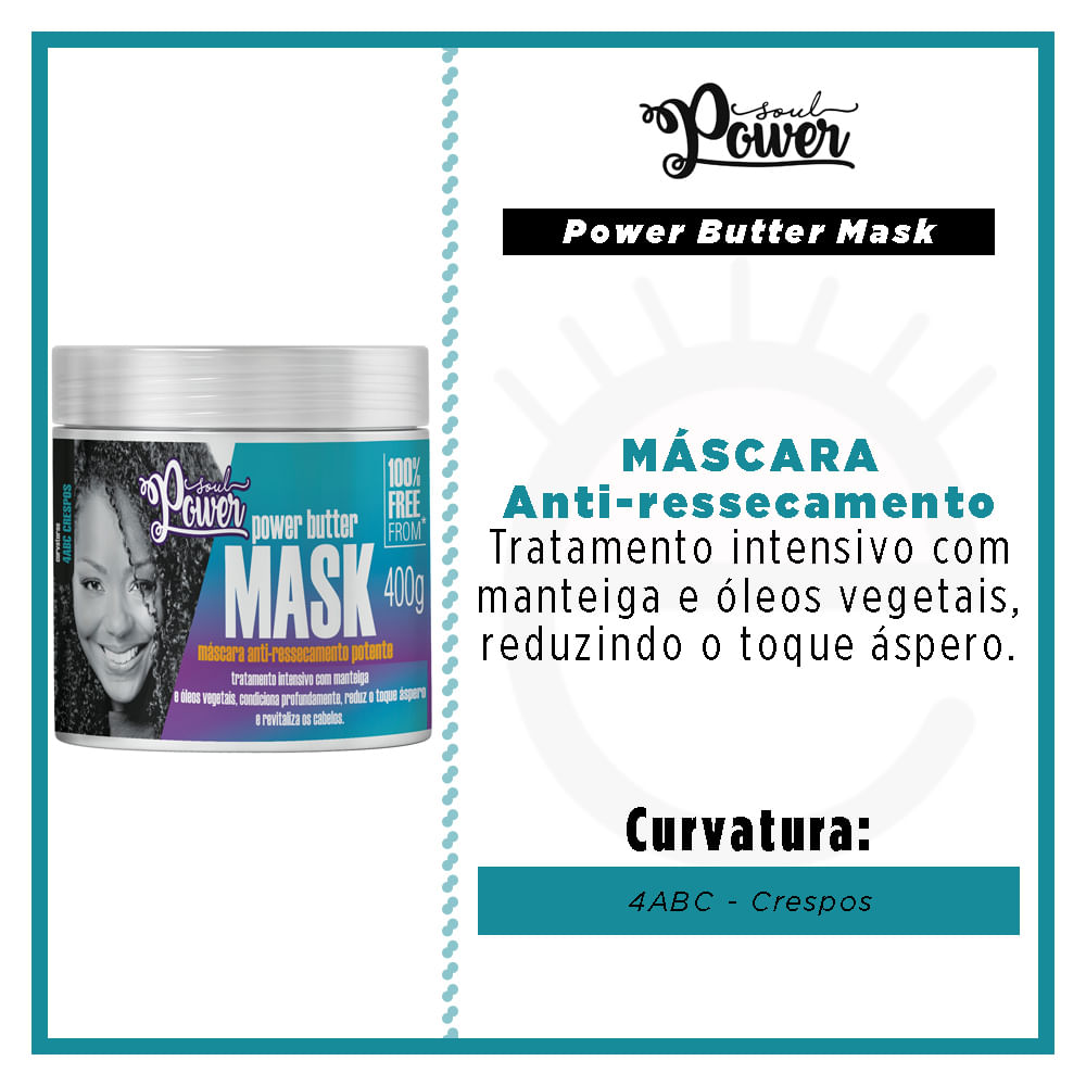 Máscara AntiRessecamento Potente Soul Power Power Butter Mask
