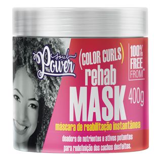 Máscara de Reabilitação Instantânea Soul Power - Color Curls Rehab Mask - 400g Menor preço em Máscara de Reabilitação Instantânea Soul Power - Color Curls Rehab Mask - 400g