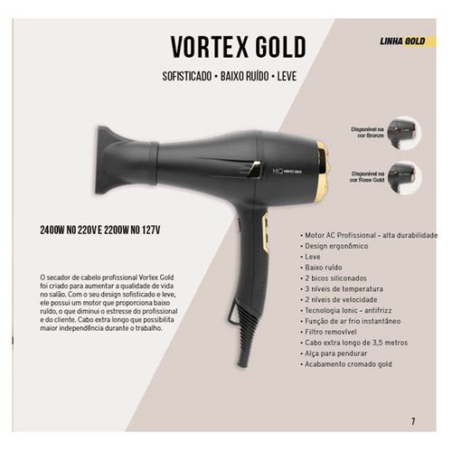 Secador De Cabelo Vênus Mq 2400w Profissional Forte P/ Salão