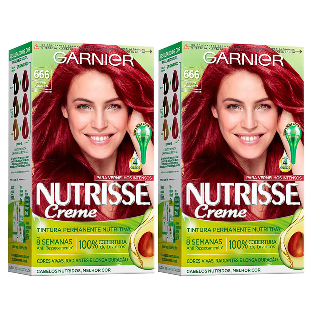 Kit Garnier Nutrisse - Coloração 666 Pimenta Malagueta