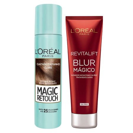 L’Oréal-Paris-Magic-Blur-Kit---Corretivo-Castanho-Claro-+-Aperfeiçoador-Kit--1