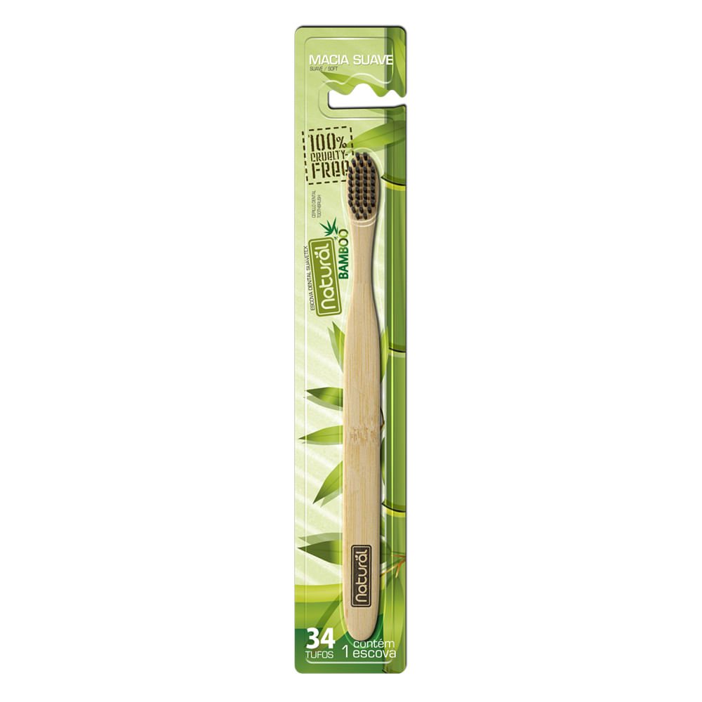 Escova de Dentes de Bamboo Orgânico Natural