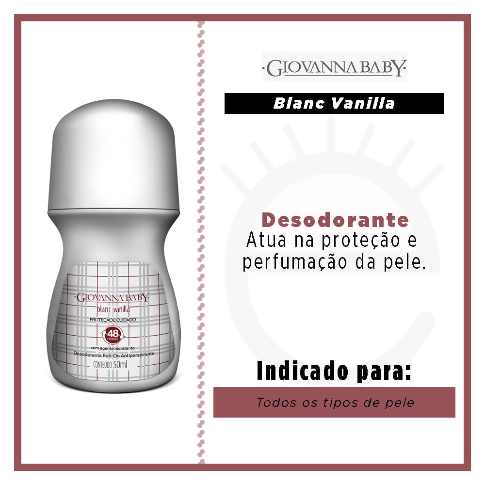 Desodorante Roll On Feminino - Blanc Vanilla