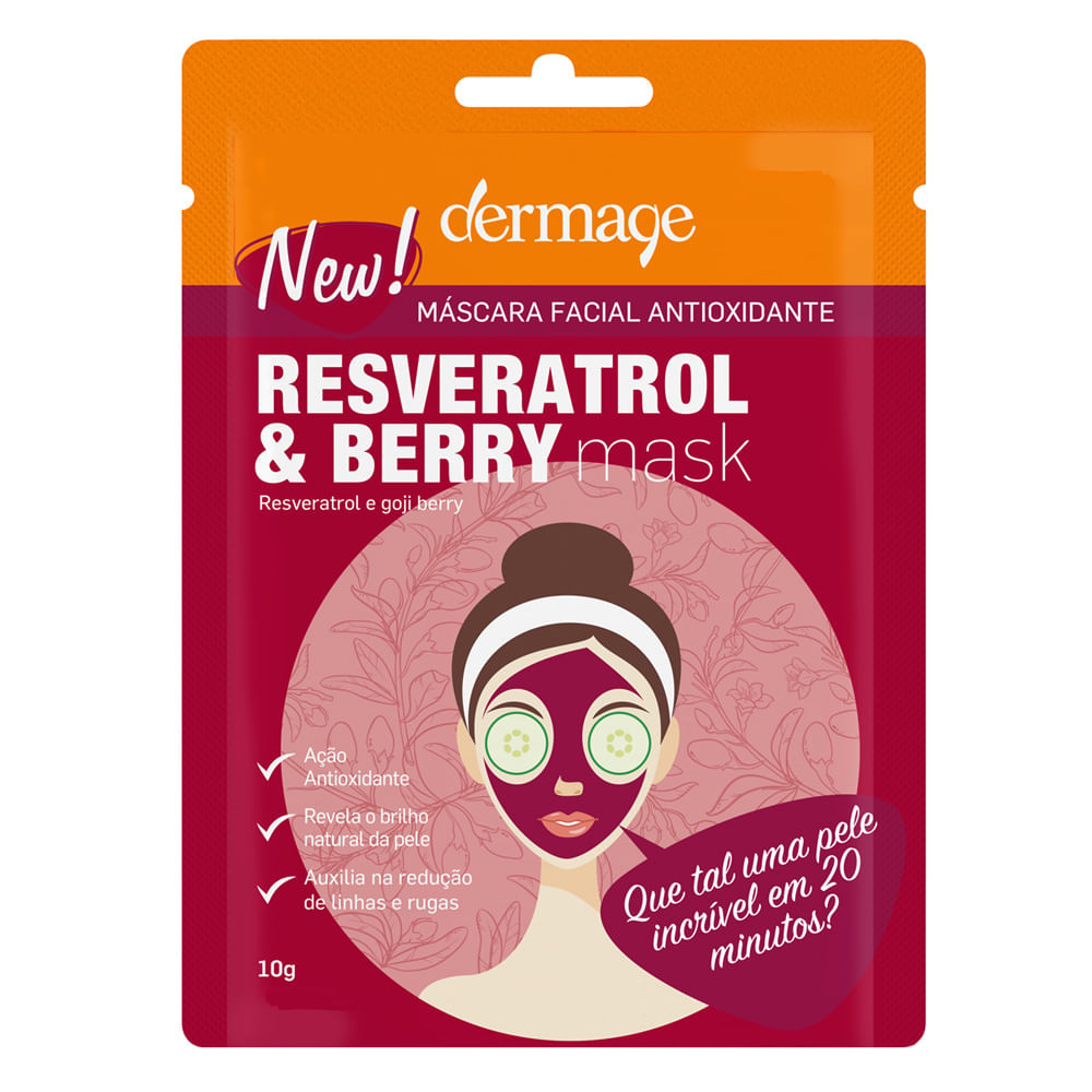 Máscara Facial Dermage - Resveratrol & Berry
